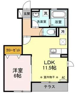 ラピス湘南【1階】の間取り