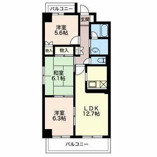オークランド25【4階】の間取り