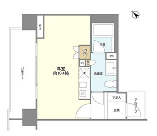 ファミールグラン銀座4丁目オーセンティア【10階】の間取り