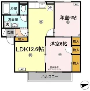 エスポワール米原 A棟【2階】の間取り