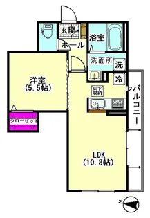 フォレストK・M【1階】の間取り