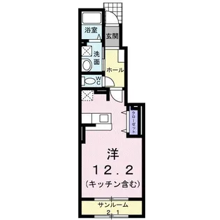 クロワールベルA【1階】の間取り