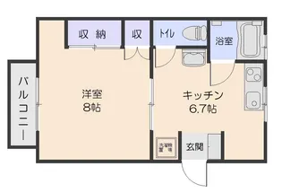 コーポたちばな【2階】の間取り