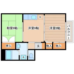 シティハウス泉崎【1階】の間取り