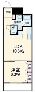 ミリアビタNo.35【8階】の間取り