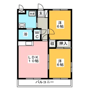 ガーディン師岡【3階】の間取り