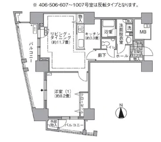 アクティ汐留【5階】の間取り