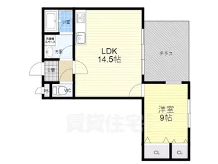 セントラルコート3【1階】の間取り