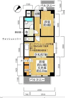 オークマンション【10階】の間取り