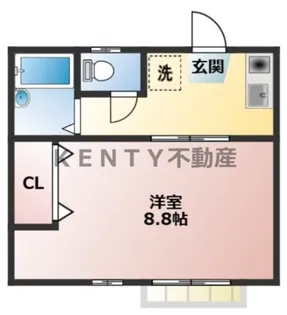 ロイヤルウエストハイツ【2階】の間取り