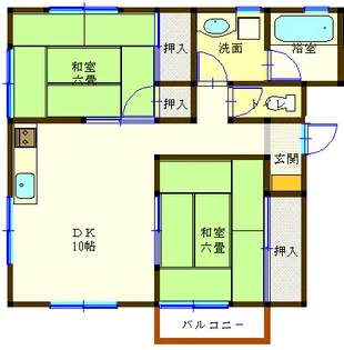 コーポワカツキ【1階】の間取り