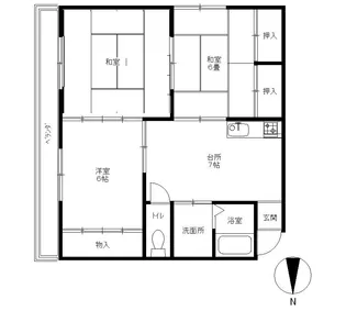 コーポ朝海【2階】の間取り