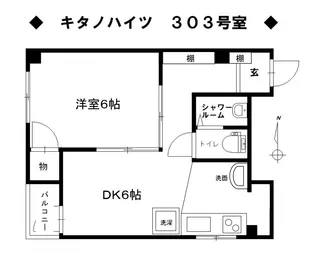 キタノハイツ【3階】の間取り