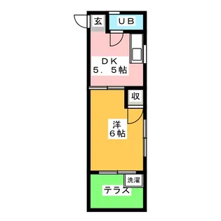 サンコーポ広瀬【1階】の間取り