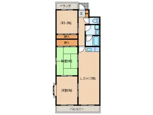 ビューカサディ【3階】の間取り