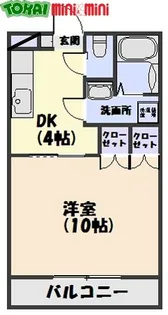 バーデン垣鼻【3階】の間取り