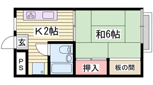 ユニハイツ田村I【1階】の間取り