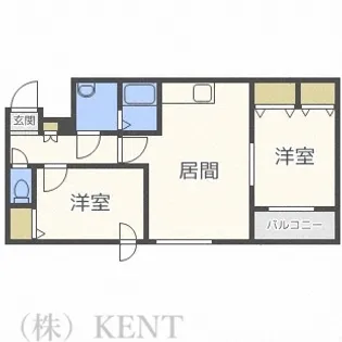 TreVenti美術館西【2階】の間取り