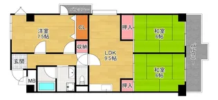 サンフェリカ【4階】の間取り
