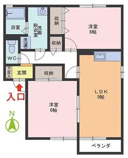 ルミナス内田A棟【2階】の間取り