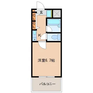 ベルトピア宮崎14【5階】の間取り