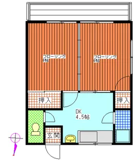 コーポノブ【2階】の間取り