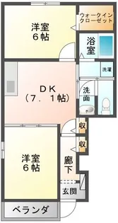 ベール ペイサージュ【1階】の間取り