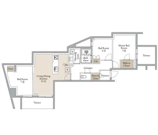クラリティア横濱反町の間取り