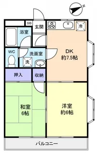 クレセントヒルズ【1階】の間取り