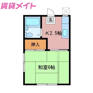 コーポ浜一色【1階】の間取り