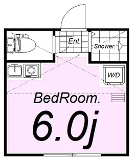 ユナイト岸谷ベネディット【2階】の間取り
