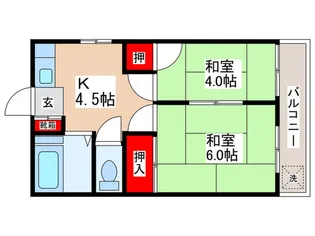コーポ大竹【2階】の間取り