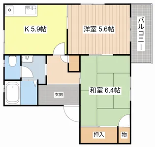 ニューハイツ・K【2階】の間取り