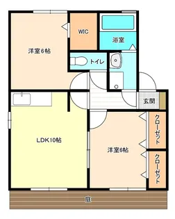 グロワール玖島I【1階】の間取り