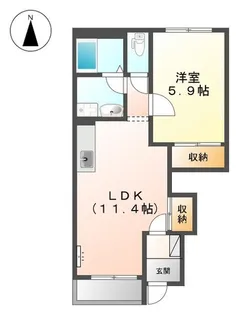 スターライト南館【1階】の間取り