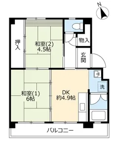 UR多聞台【4階】の間取り