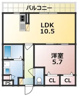 結充immeubleB館【2階】の間取り