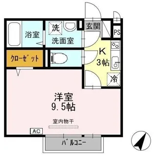 サニーフラット【2階】の間取り