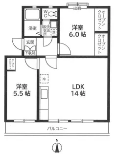 前野台住宅3号棟【2階】の間取り