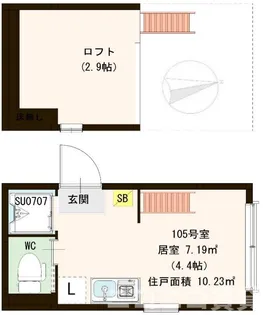 ハーモニーテラス高田馬場II【1階】の間取り