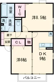 グリーンヴァレー A棟【2階】の間取り