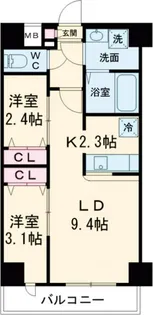 メイクスアート五反野【8階】の間取り