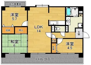 シャルマン鶴見【2階】の間取り