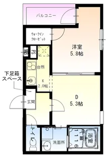 フジパレス堺中長尾II番館【1階】の間取り