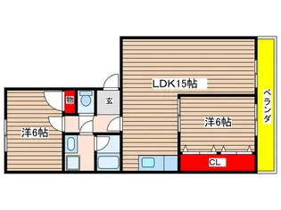 マンション冨田【3階】の間取り