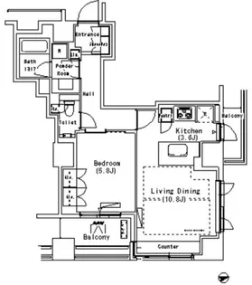 パークアクシス代官山【7階】の間取り