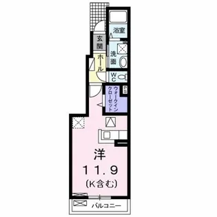 東京都多摩市一ノ宮2【アパート】の間取り