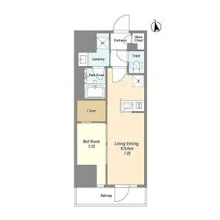グランカーサ船堀I【8階】の間取り