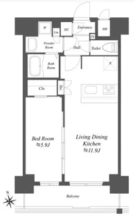 プレサンスブルーム浅草【5階】の間取り