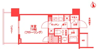 ブランズタワー大船【6階】の間取り